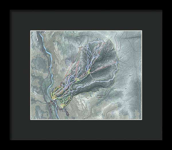 Whiteface Ski Trail Map - Framed Print - Powderaddicts