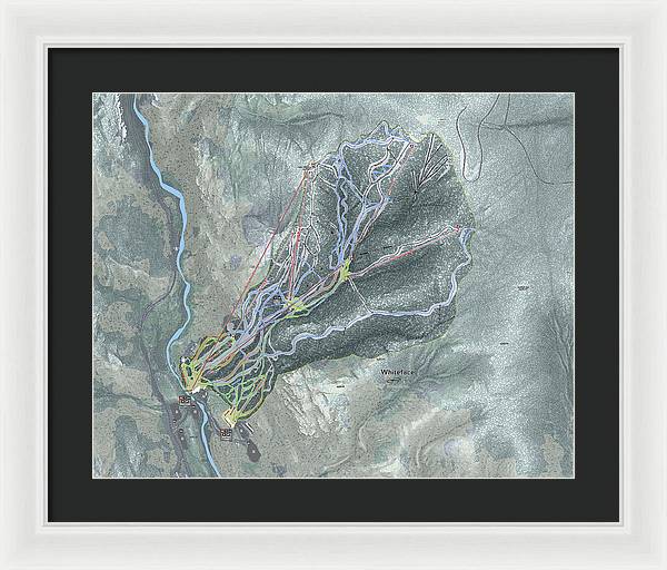 Whiteface Ski Trail Map - Framed Print - Powderaddicts