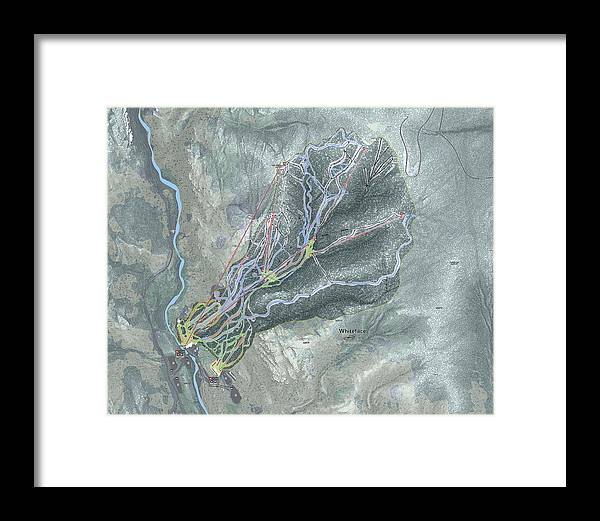 Whiteface Ski Trail Map - Framed Print - Powderaddicts