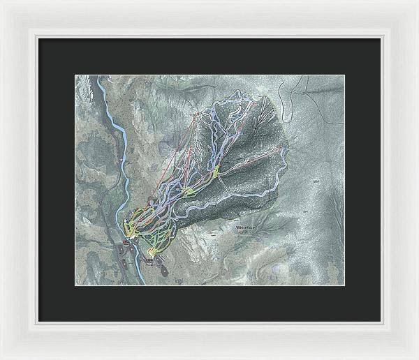 Whiteface Ski Trail Map - Framed Print - Powderaddicts