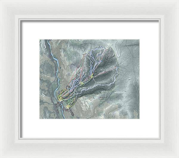 Whiteface Ski Trail Map - Framed Print - Powderaddicts