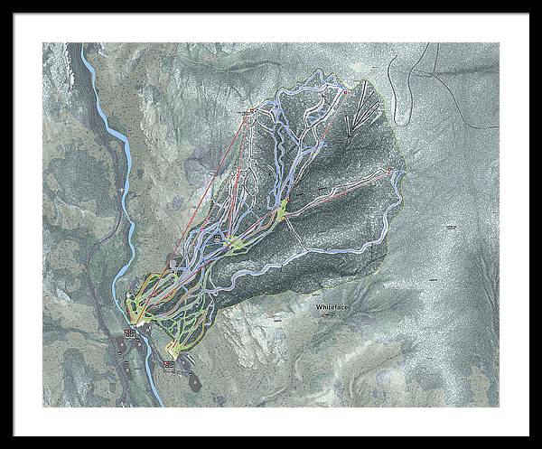 Whiteface Ski Trail Map - Framed Print - Powderaddicts