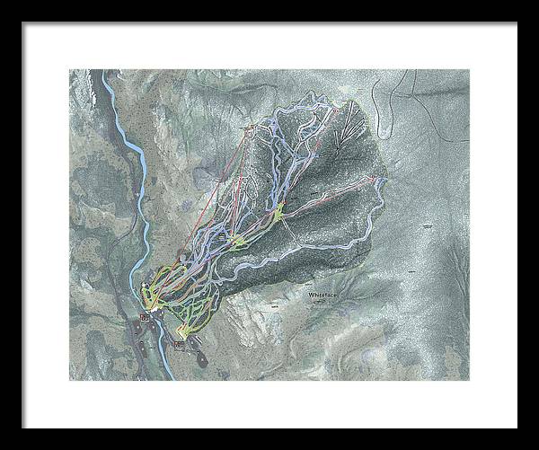 Whiteface Ski Trail Map - Framed Print - Powderaddicts