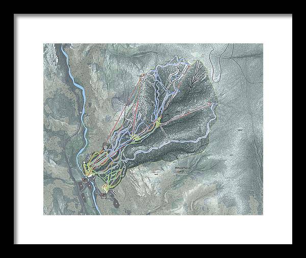 Whiteface Ski Trail Map - Framed Print - Powderaddicts