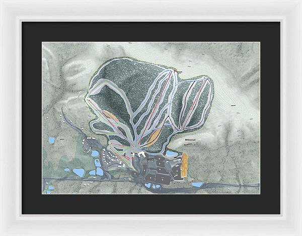 Whitetail Ski Trail Map - Framed Print - Powderaddicts