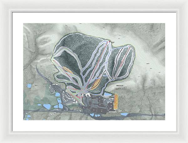 Whitetail Ski Trail Map - Framed Print - Powderaddicts