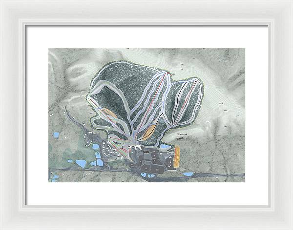 Whitetail Ski Trail Map - Framed Print - Powderaddicts