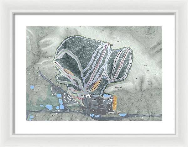 Whitetail Ski Trail Map - Framed Print - Powderaddicts