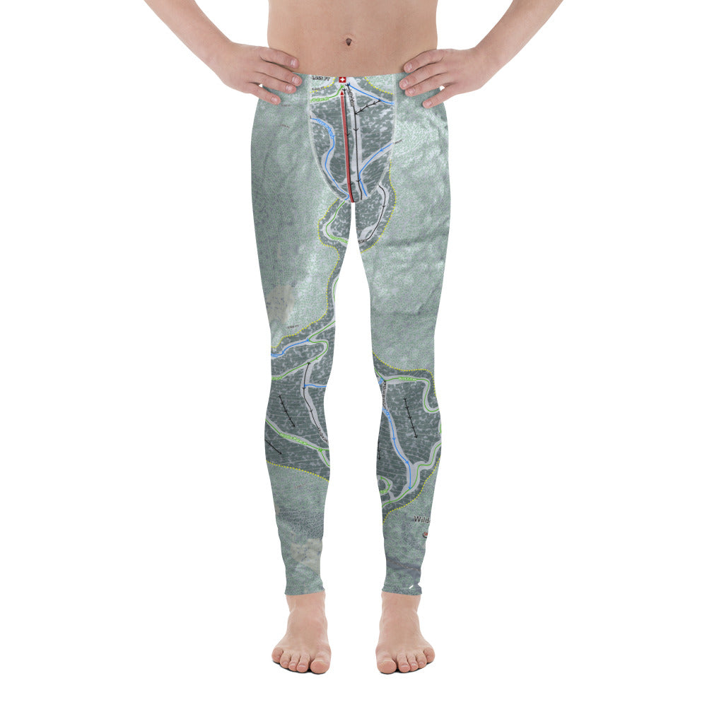 Wildcat Mountain, New Hampshire Ski Trail Map Men's Base Layer Bottom - Powderaddicts