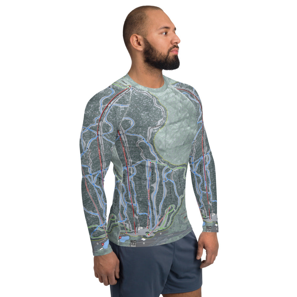 Wildcat Mountain, New Hampshire Ski Trail Map Men's Base Layer Top - Powderaddicts