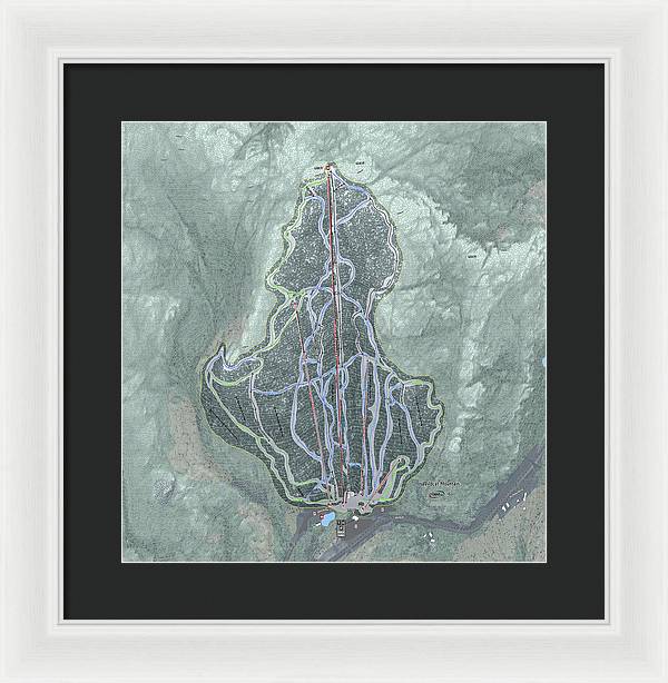 Wildcat Mountain Ski Trail Map - Framed Print - Powderaddicts