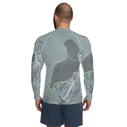 Willamette Pass, Oregon Ski Trail Map Men's Base Layer Top - Powderaddicts