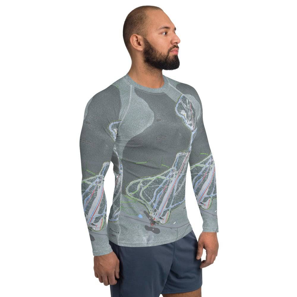 Willamette Pass, Oregon Ski Trail Map Men's Base Layer Top - Powderaddicts