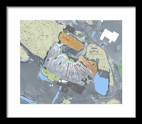 Wilmot Ski Trail Map - Framed Print - Powderaddicts
