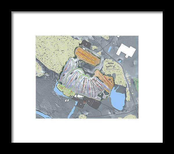 Wilmot Ski Trail Map - Framed Print - Powderaddicts