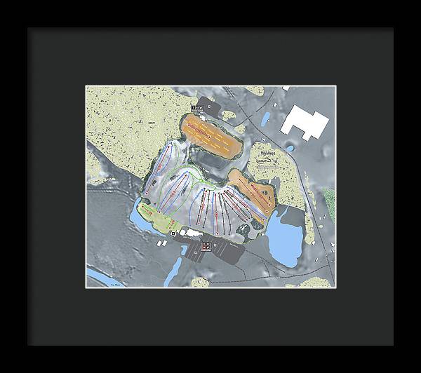 Wilmot Ski Trail Map - Framed Print - Powderaddicts
