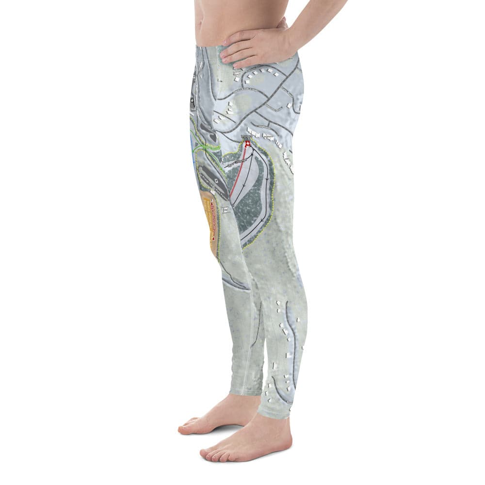 Wintergreen, Virginia Ski Trail Map Men's Base Layer Bottom - Powderaddicts