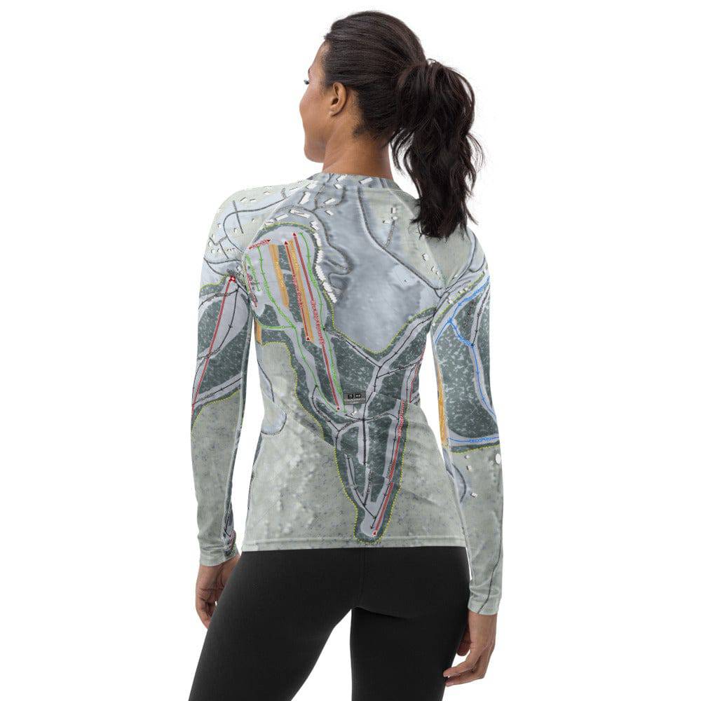 Wintergreen, Virginia Ski Trail Map Women's Base Layer Top - Powderaddicts