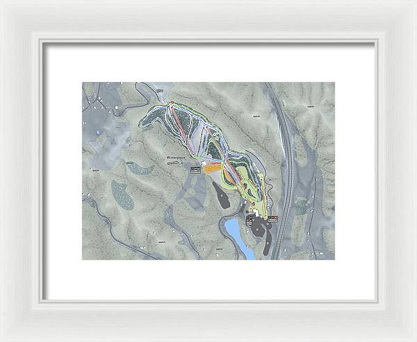 Winterplace Ski Trail Map - Framed Print - Powderaddicts