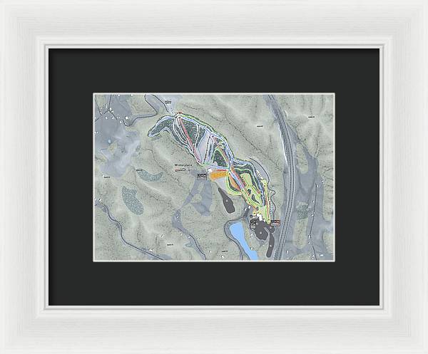Winterplace Ski Trail Map - Framed Print - Powderaddicts