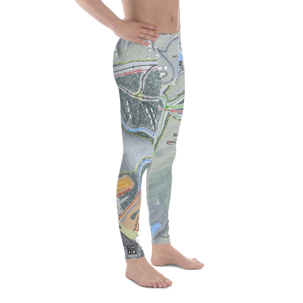 Wisp, Maryland Ski Trail Map Men's Base Layer Bottom - Powderaddicts