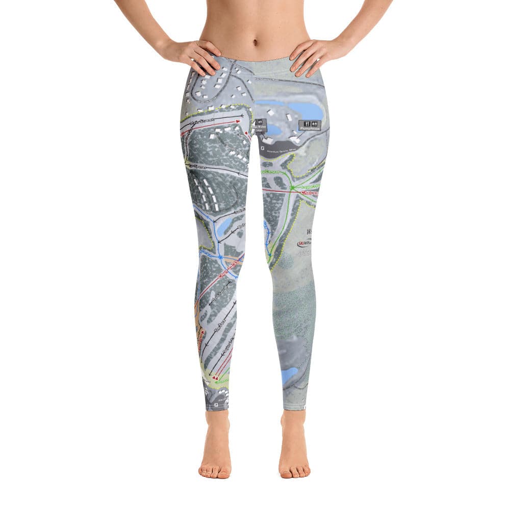 Wisp, Maryland Ski Trail Map Women's Base Layer Bottom - Powderaddicts