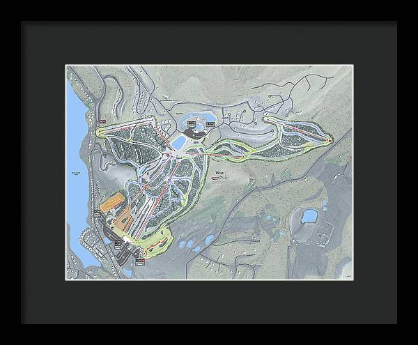 Wisp Ski Trail Map - Framed Print - Powderaddicts