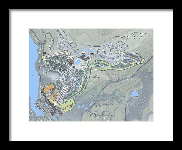 Wisp Ski Trail Map - Framed Print - Powderaddicts