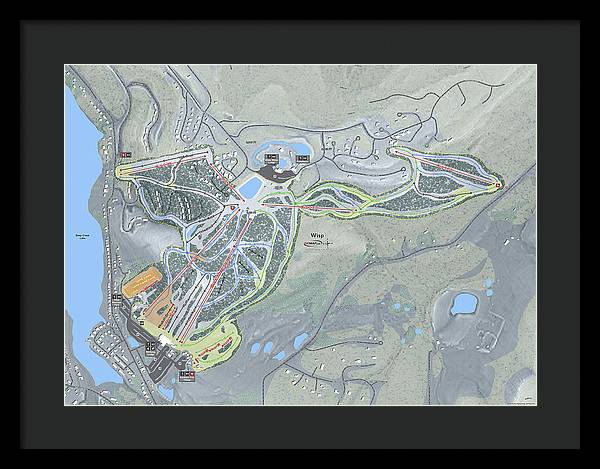 Wisp Ski Trail Map - Framed Print - Powderaddicts