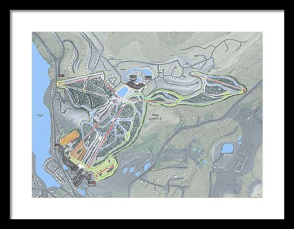 Wisp Ski Trail Map - Framed Print - Powderaddicts
