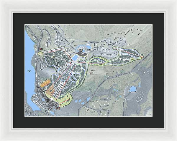 Wisp Ski Trail Map - Framed Print - Powderaddicts