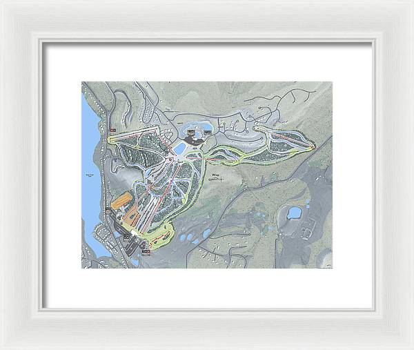 Wisp Ski Trail Map - Framed Print - Powderaddicts
