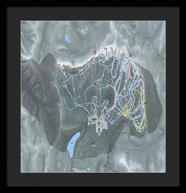 Wolf Creek Ski Trail Map - Framed Print - Powderaddicts