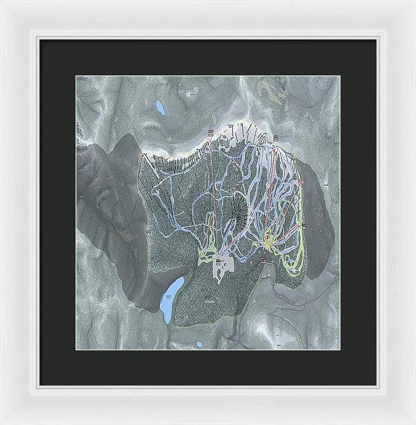 Wolf Creek Ski Trail Map - Framed Print - Powderaddicts