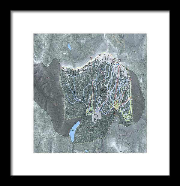 Wolf Creek Ski Trail Map - Framed Print - Powderaddicts