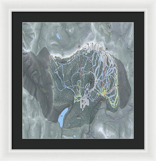 Wolf Creek Ski Trail Map - Framed Print - Powderaddicts