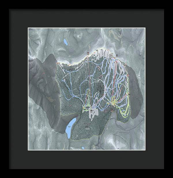Wolf Creek Ski Trail Map - Framed Print - Powderaddicts
