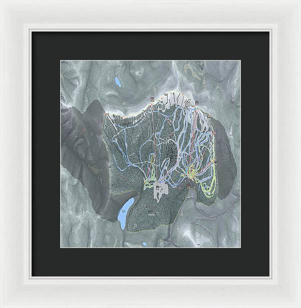 Wolf Creek Ski Trail Map - Framed Print - Powderaddicts