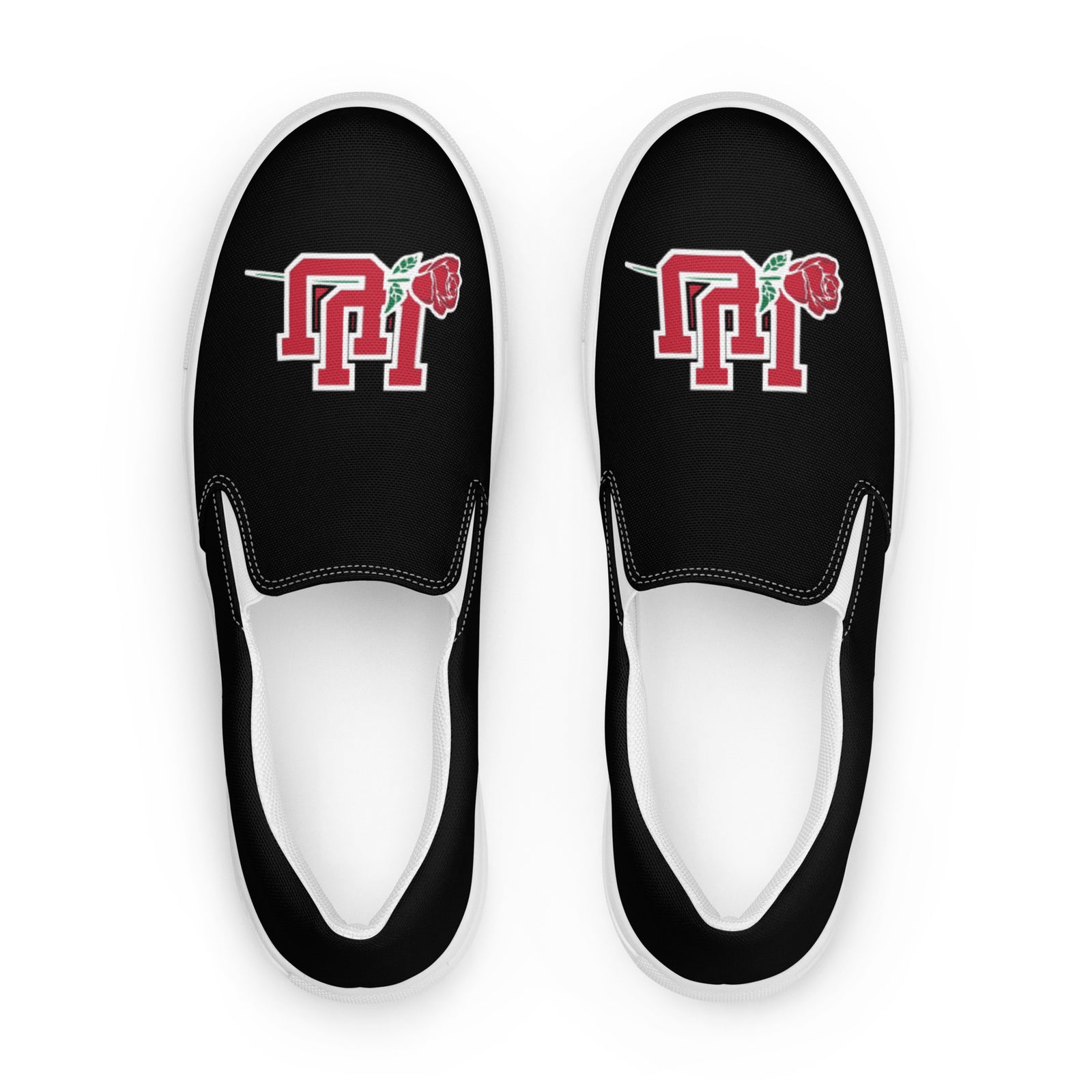 Utah Rose Bowl Black Women’s slip-on canvas shoes