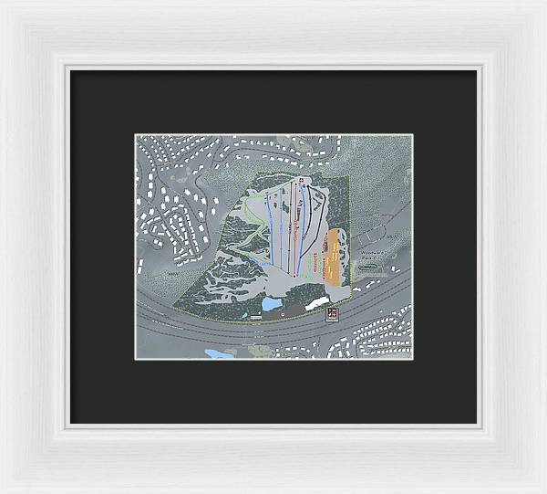 Woodward Ski Trail Map - Framed Print - Powderaddicts