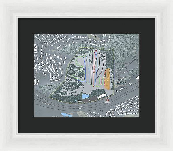 Woodward Ski Trail Map - Framed Print - Powderaddicts
