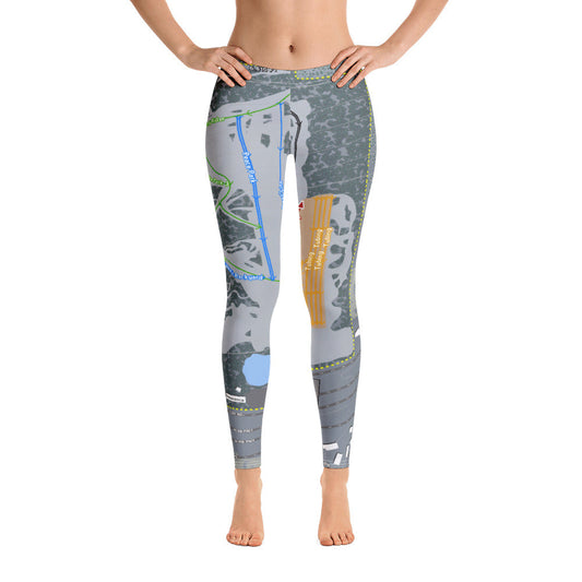 Woodward, Utah Ski Trail Map Women's Base Layer Bottom - Powderaddicts
