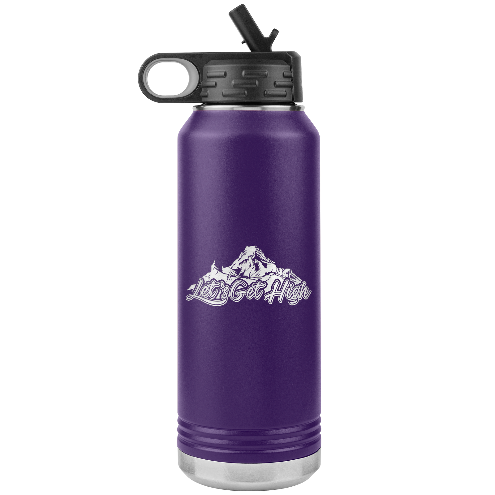 Let's Get High 32oz Water Bottle Tumbler - Powderaddicts