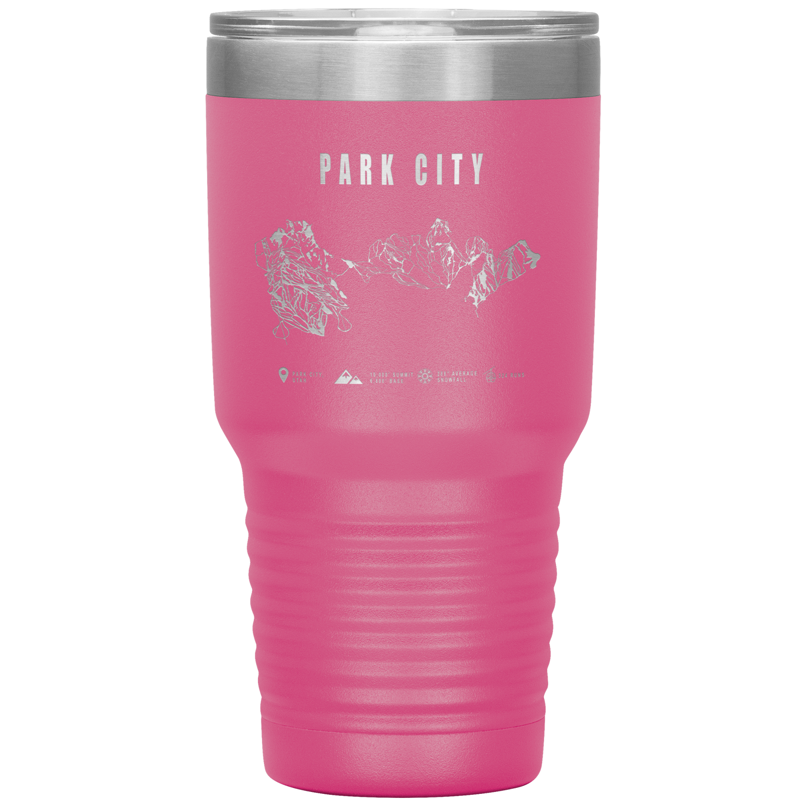 Park city,Utah Ski Trail Map 30oz Tumbler - Powderaddicts