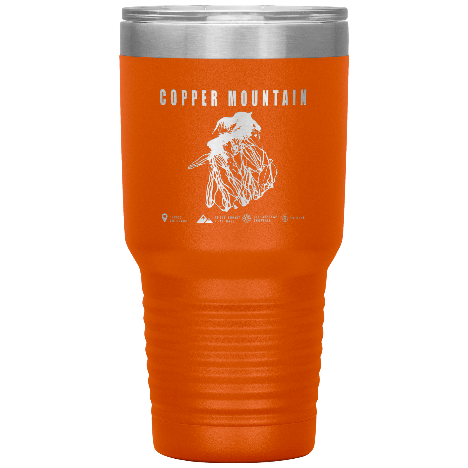 Copper Mountain Colorado Ski Trail Map 30oz Tumbler - Powderaddicts