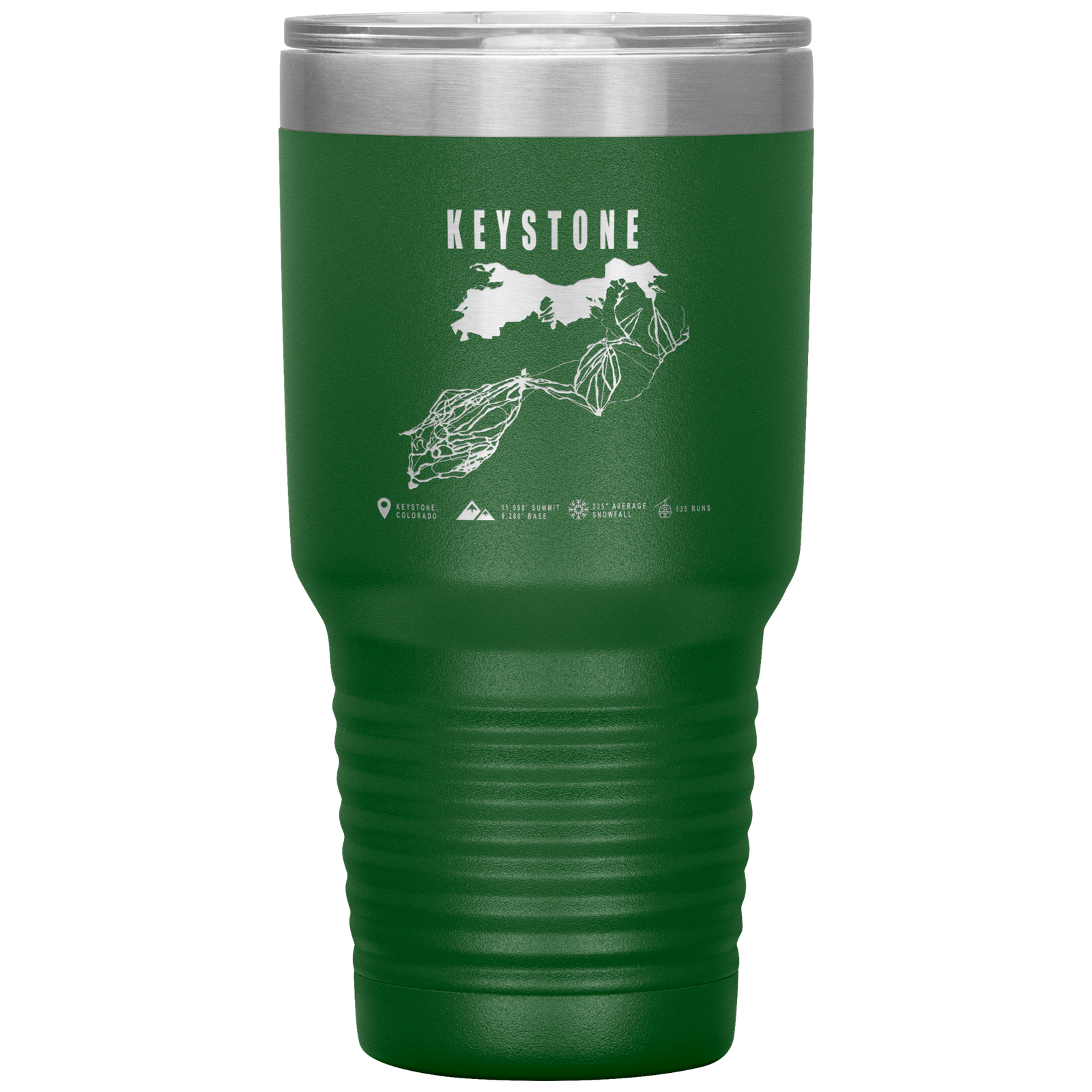 Keystone Colorado Ski Trail Map 30oz Tumbler - Powderaddicts