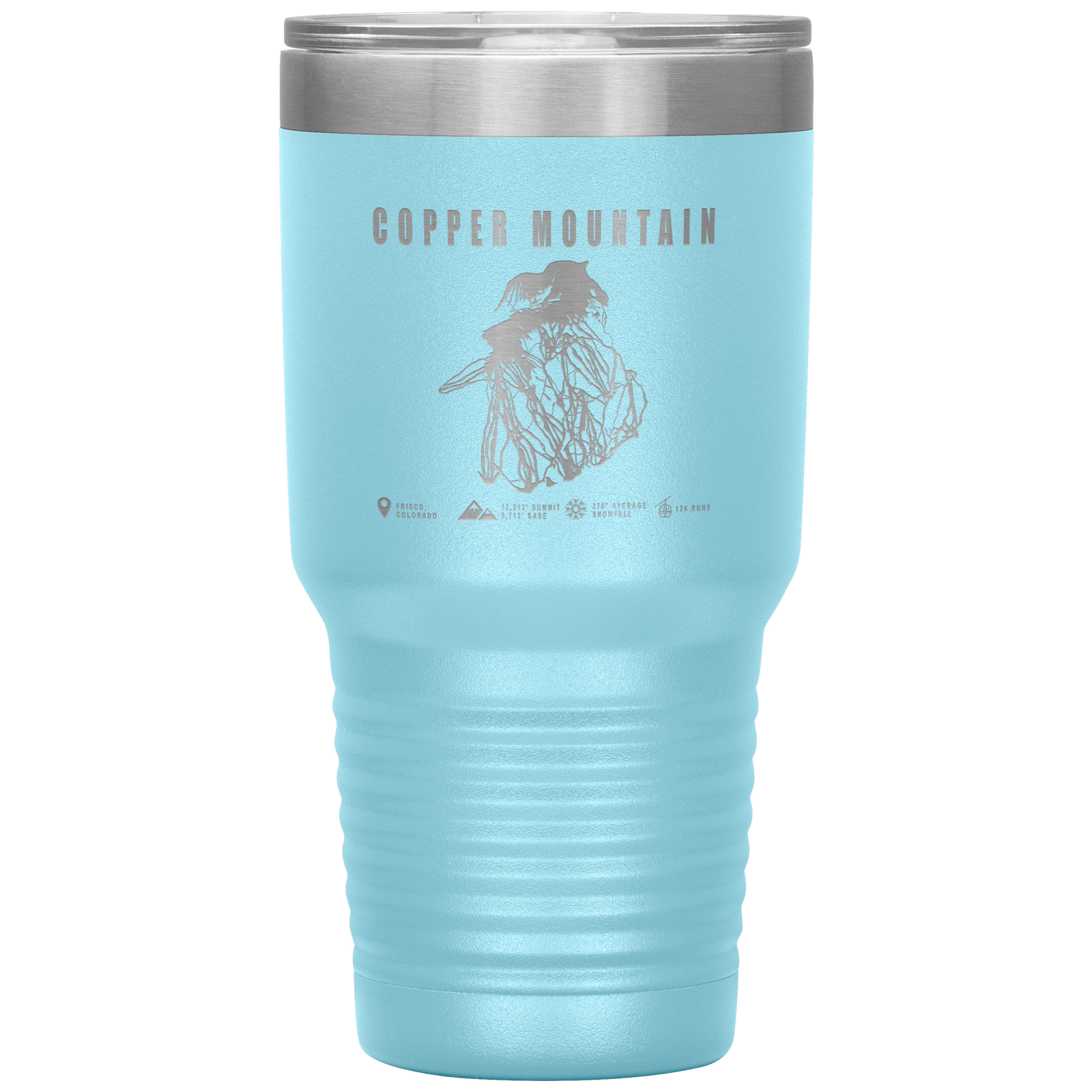 Copper Mountain Colorado Ski Trail Map 30oz Tumbler - Powderaddicts
