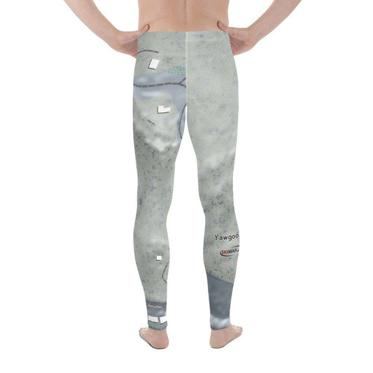 Yawgoo Valley, Rhode Island Ski Trail Map Men's Base Layer Bottom - Powderaddicts