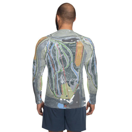 Yawgoo Valley, Rhode Island Ski Trail Map Men's Base Layer Top - Powderaddicts
