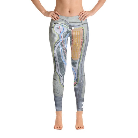 Yawgoo Valley, Rhode Island Ski Trail Map Women's Base Layer Bottom - Powderaddicts